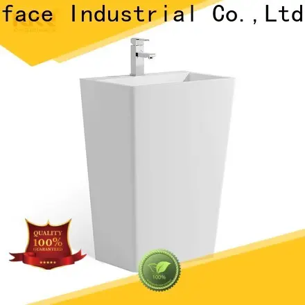KingKonree pedestal sink manufacturer for motel 1