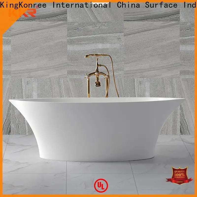KingKonree matt rectangular freestanding bathtub ODM for hotel 1