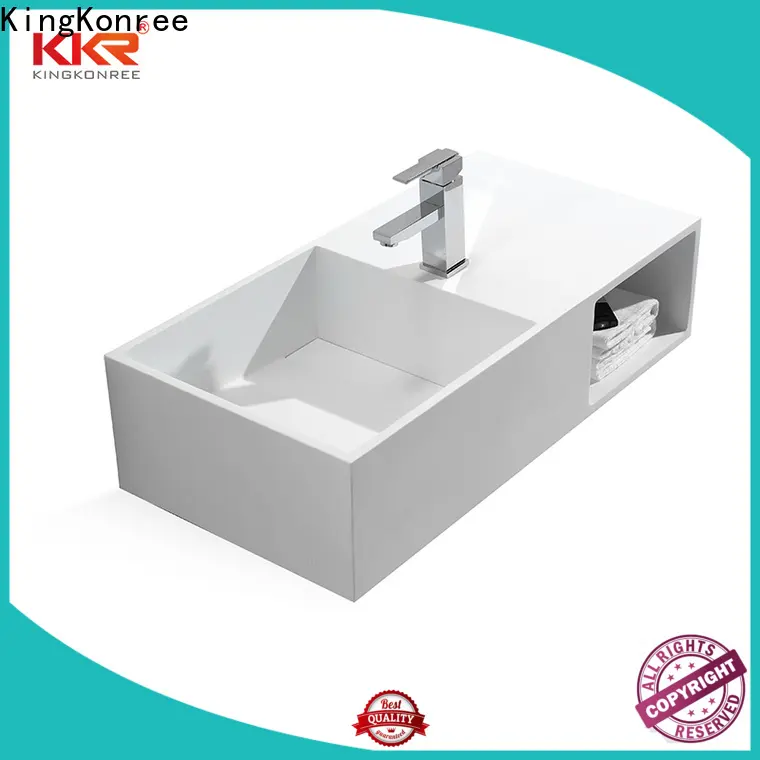 KingKonree slimline wall hung basin manufacturer for hotel 1