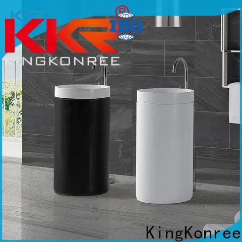 marble freestanding pedestal sink supplier for hotel 1