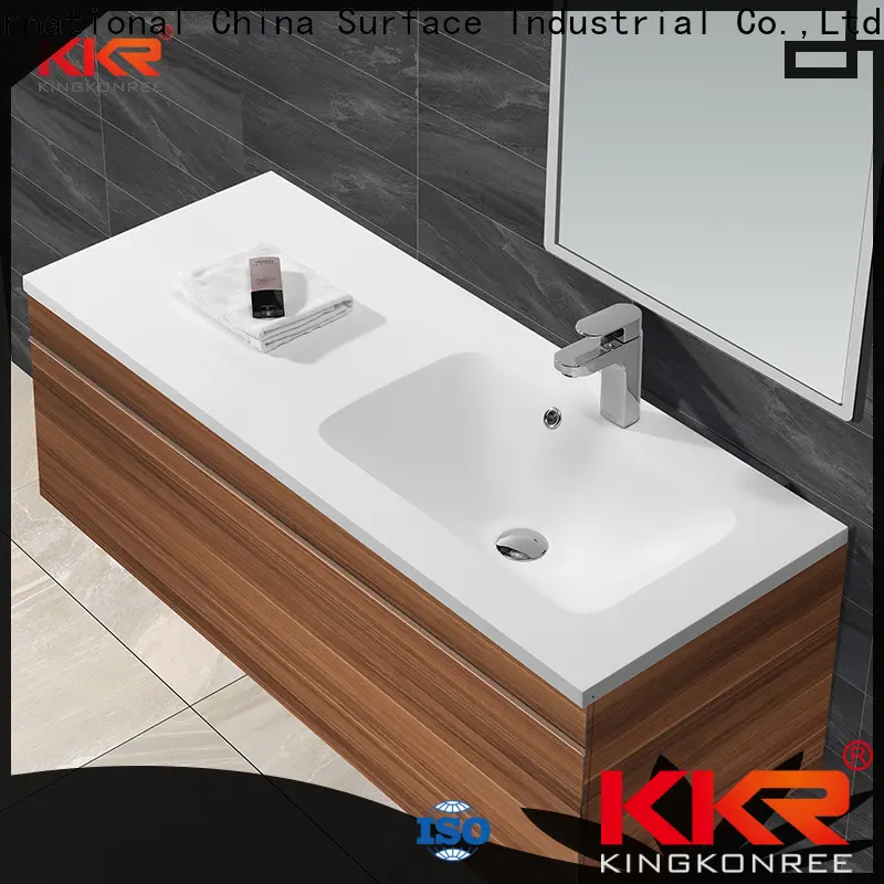 KingKonree acrylic double basin cabinet customized for toilet 1