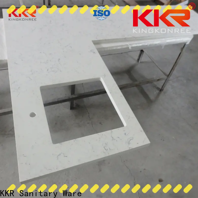 L shape cheapest solid surface worktops personalized for kitchen 1