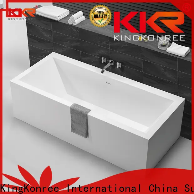 KingKonree solid surface freestanding tub custom for family decoration 1