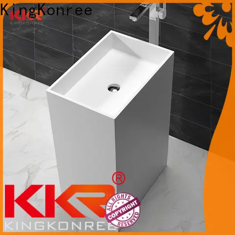 white free standing hand basin factory price for hotel 1