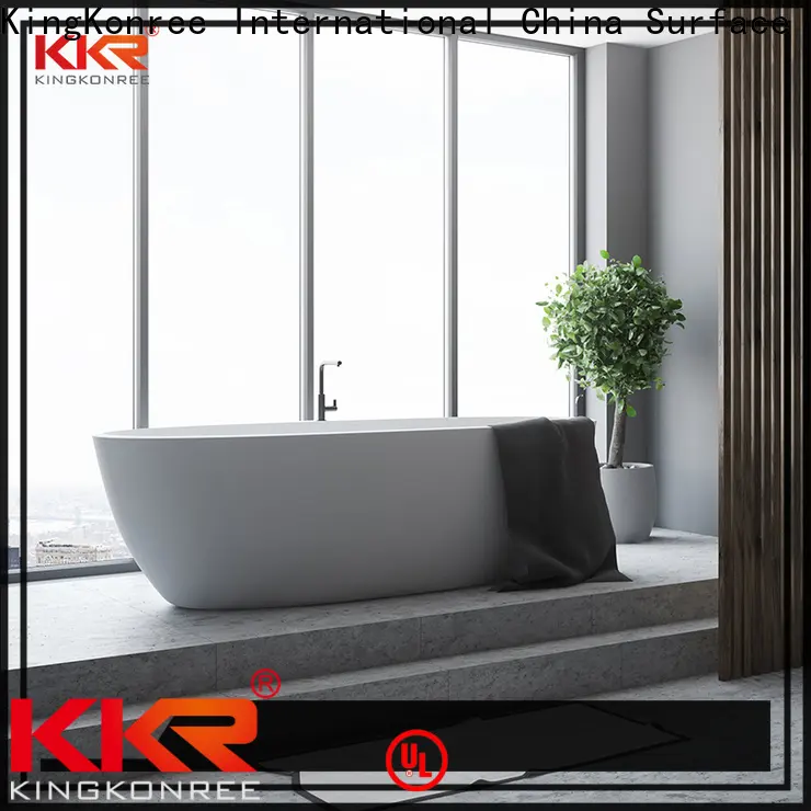 KingKonree solid surface bathtub free design for shower room1 1