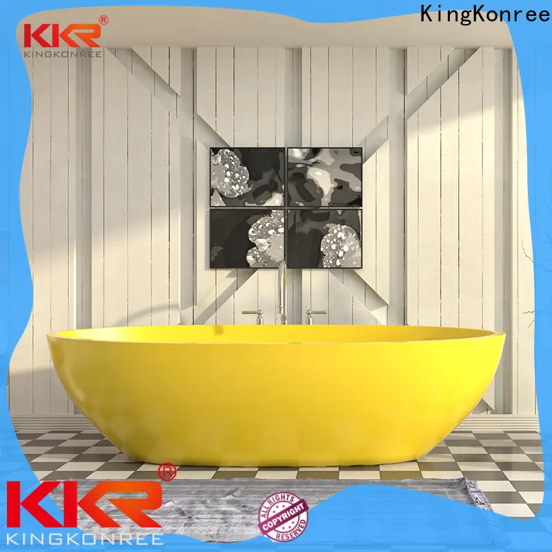 KingKonree matt artificial stone bathtub manufacturer for shower room 1