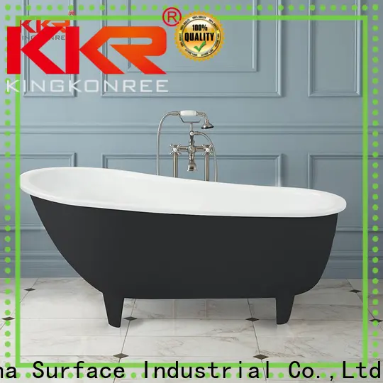 KingKonree finish solid surface bathtub free design for family decoration 1