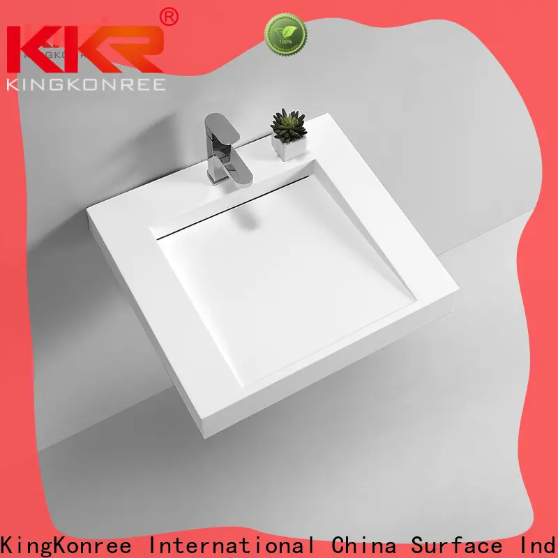 KingKonree concrete wall mounted sink customized for hotel 1