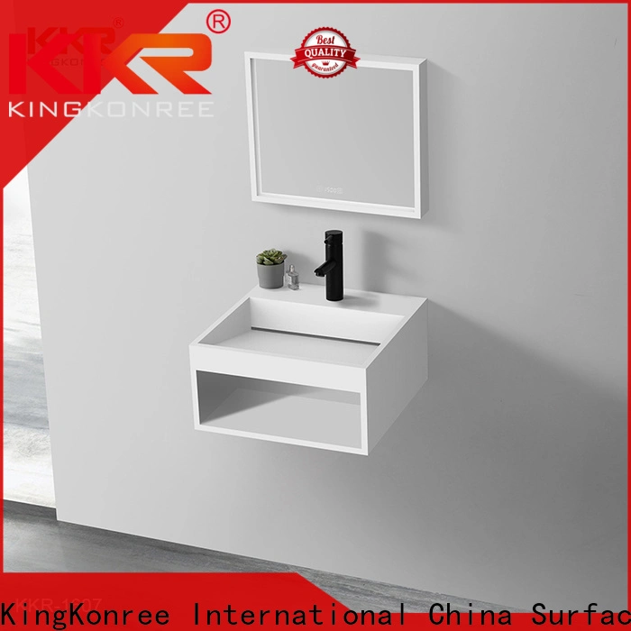 KingKonree double concrete wall mounted sink supplier for bathroom 1