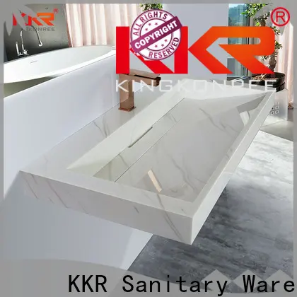 KingKonree smooth slimline wall hung basin supplier for hotel 1