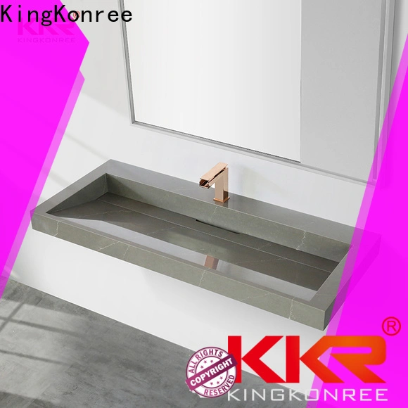 KingKonree concrete wall hung basin manufacturer for home 1