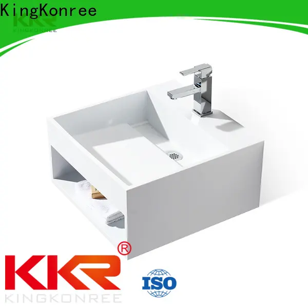 KingKonree fancy wall mounted washbasin sink for hotel 1