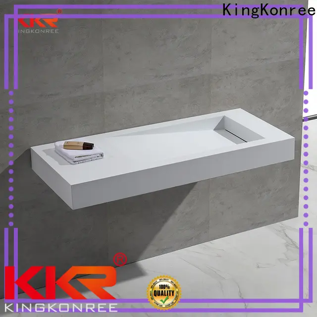 KingKonree square wall hung trough sink manufacturer for bathroom 1