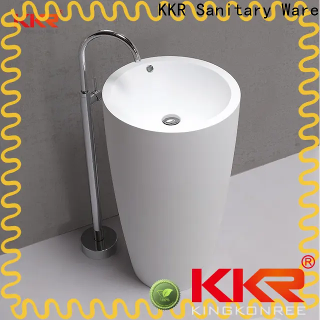 black pedestal wash basin customized for bathroom 1
