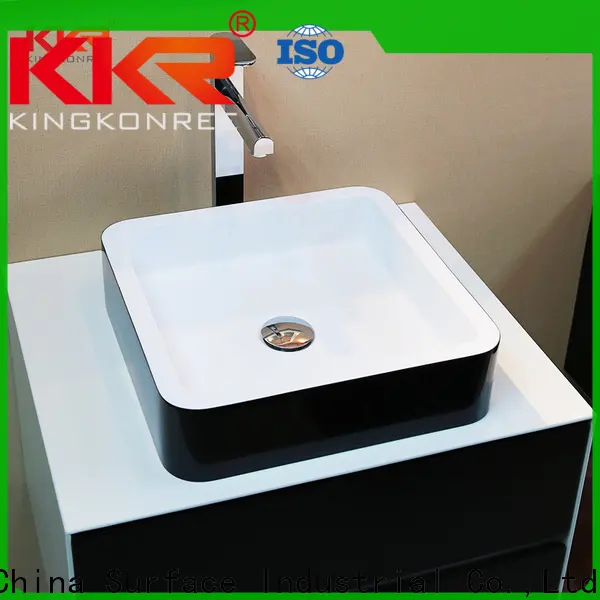 KingKonree sanitary ware bathroom sinks above counter basins cheap sample for hotel 1