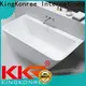 KingKonree black solid surface freestanding tub OEM for family decoration 1