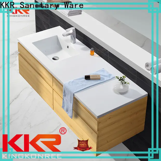 KingKonree artificial cabinet below washbasin design for hotel 1