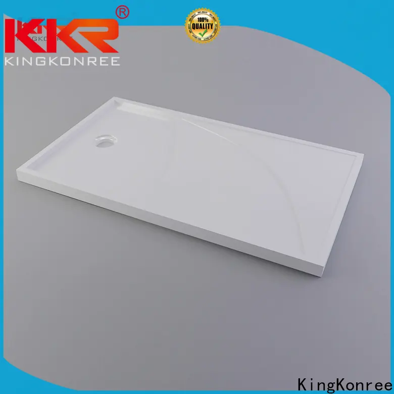 KingKonree solid surface square shower tray manufacturer for motel 1
