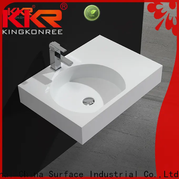 KingKonree stone wall mounted sink customized for toilet 1
