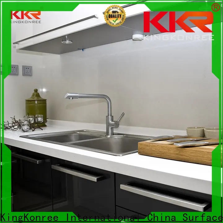 KingKonree solid surface kitchen worktops factory price for hotel 1