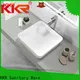 approved above counter square bathroom sink design for hotel 1