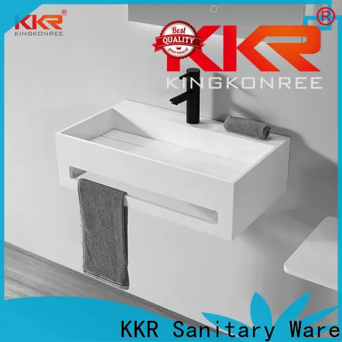 KingKonree 660x480mm wall hung double basin design for hotel 1