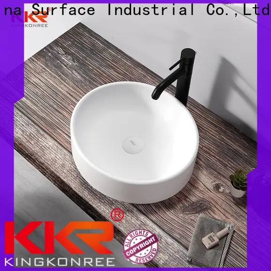 KingKonree elegant above counter bathroom sink vanity cheap sample for restaurant 1