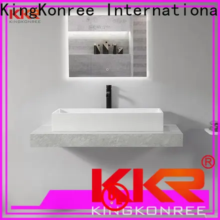 KingKonree square above counter bathroom sink customized for restaurant 1