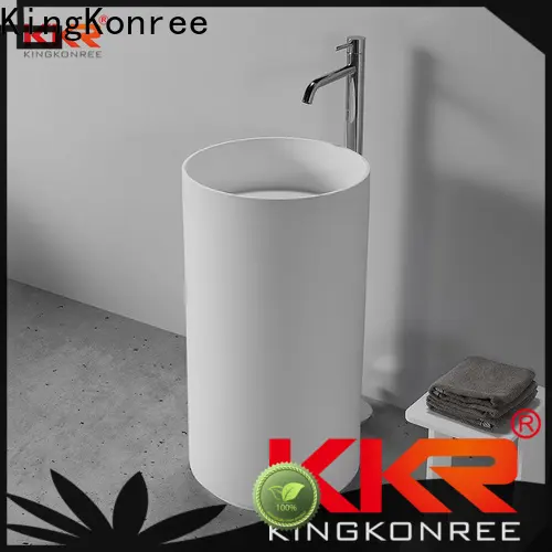 KingKonree round freestanding basin factory price for motel 1
