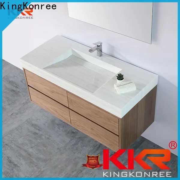 KingKonree approved vanity basin cabinet manufacturer for motel 1
