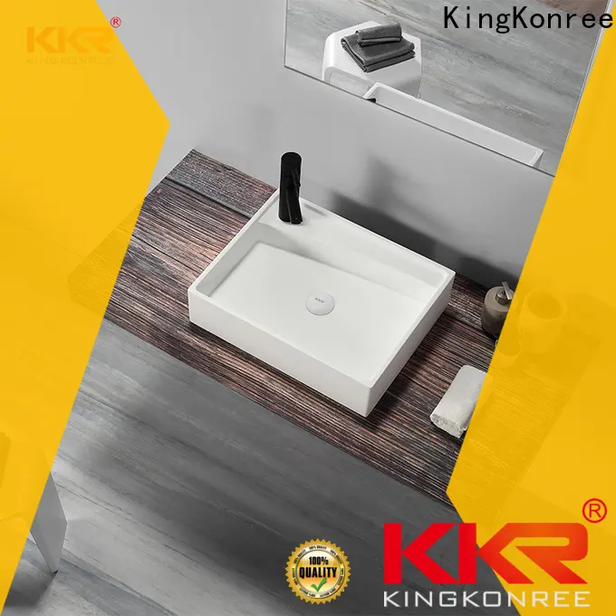 durable square above counter bathroom sink design for restaurant 1