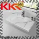 moden 450mm wall hung basin design for hotel 1