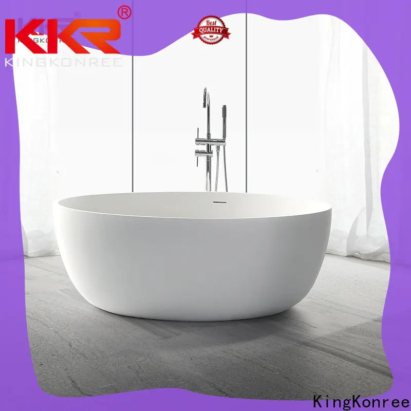 matt resin freestanding bathtub custom for shower room 1