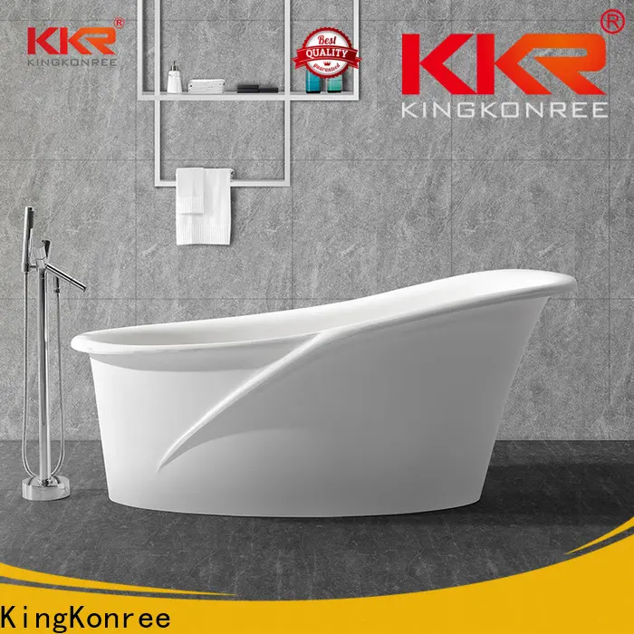 KingKonree bulk production resin stone bathtub at discount for hotel 1