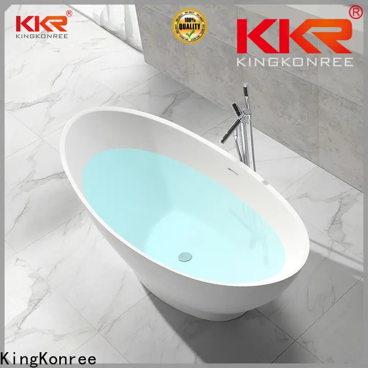 KingKonree resin freestanding bathtub manufacturer for hotel 1
