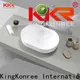 KingKonree elegant above counter lavatory sink design for hotel 1
