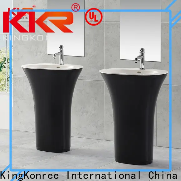 black freestanding pedestal sink manufacturer for hotel1 1