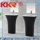 black freestanding pedestal sink manufacturer for hotel1 1