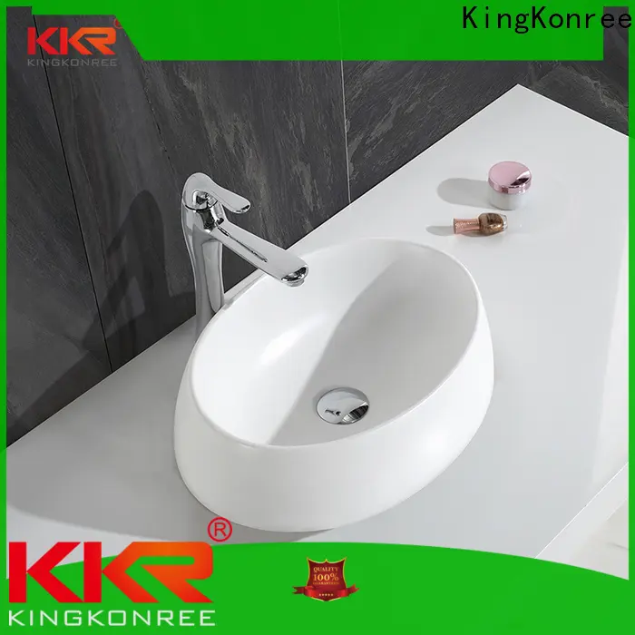 KingKonree round above counter bathroom basin customized for restaurant 1