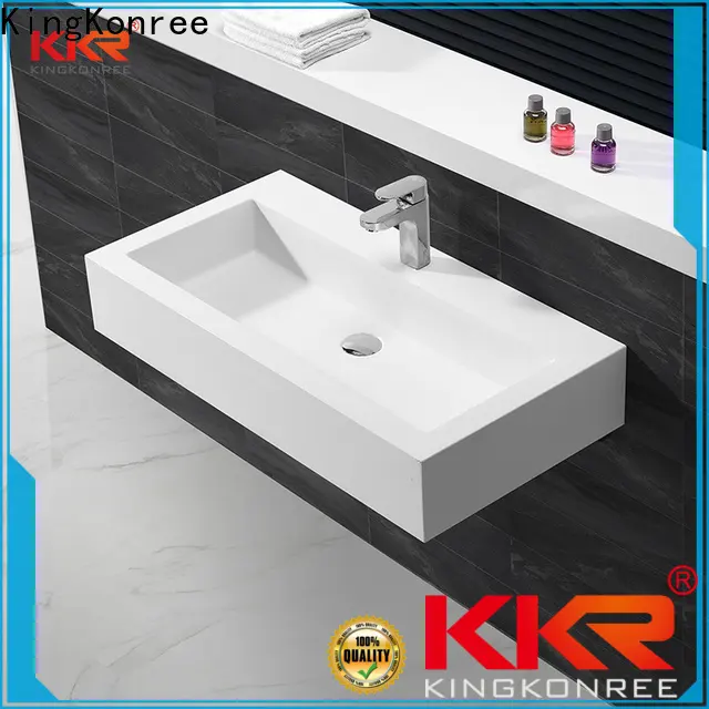 KingKonree moden 450mm wall hung basin manufacturer for toilet 1
