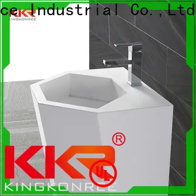 KingKonree white bathroom sink stand supplier for motel 1