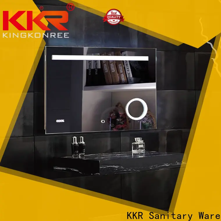 concrete led mirror portable customized design for hotel 1