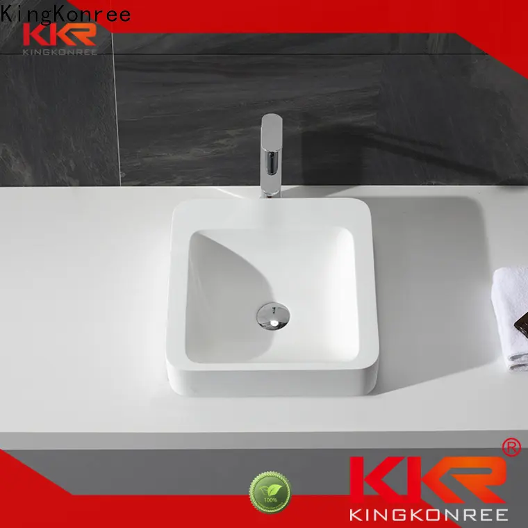 KingKonree kkr1314 above counter vessel sink customized for restaurant 1