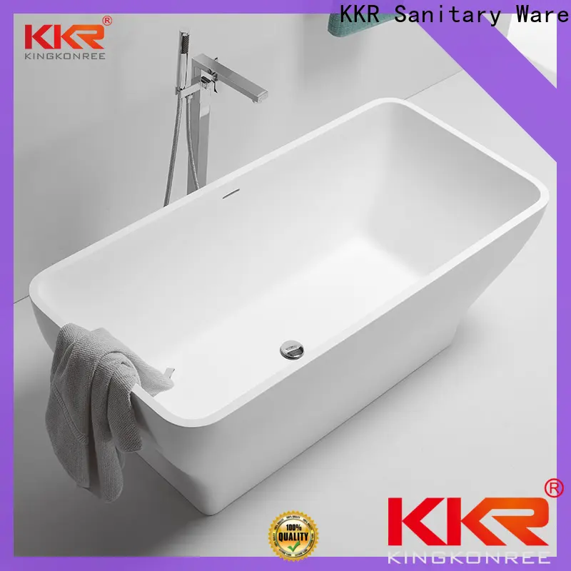 KingKonree durable stone resin bathtub at discount for bathroom 1