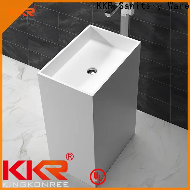 KingKonree pan shape freestanding bathroom basin factory price for motel 1