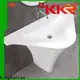 KingKonree pan shape freestanding pedestal sink design for home 1