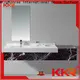 dark double basin cabinet customized for bathroom 1