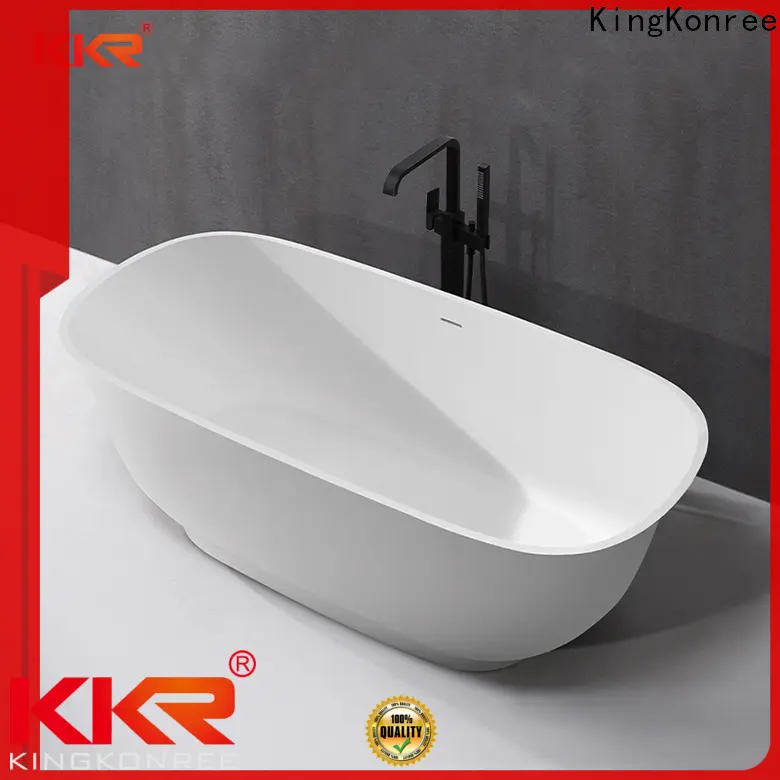 matt stone resin freestanding bath custom for family decoration 1