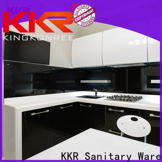 KingKonree white solid surface worktop supplier for hotel1 1