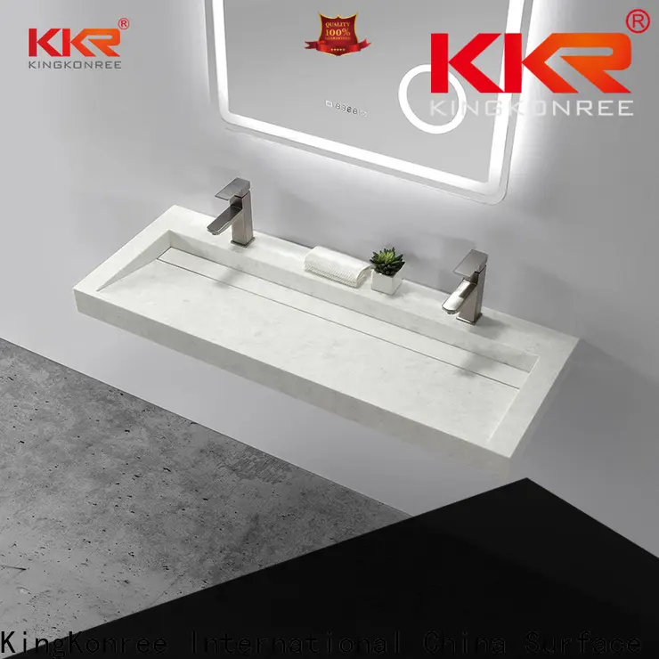KingKonree shallow wall mount sink sink for hotel 1